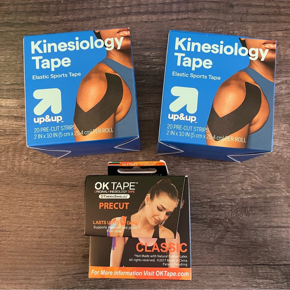*SOLD*  Kinesiology Tape Precut Classic - Black & Blue